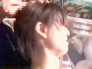 Fucking a Busty Nippon Teen on a Bus for Rudely Public Sex